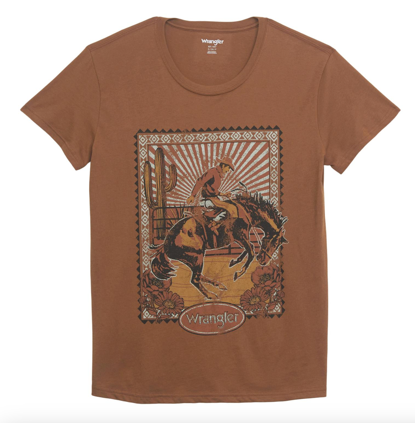 WRANGLER WOMENS DESERT BUCK BOYFRIEND TEE