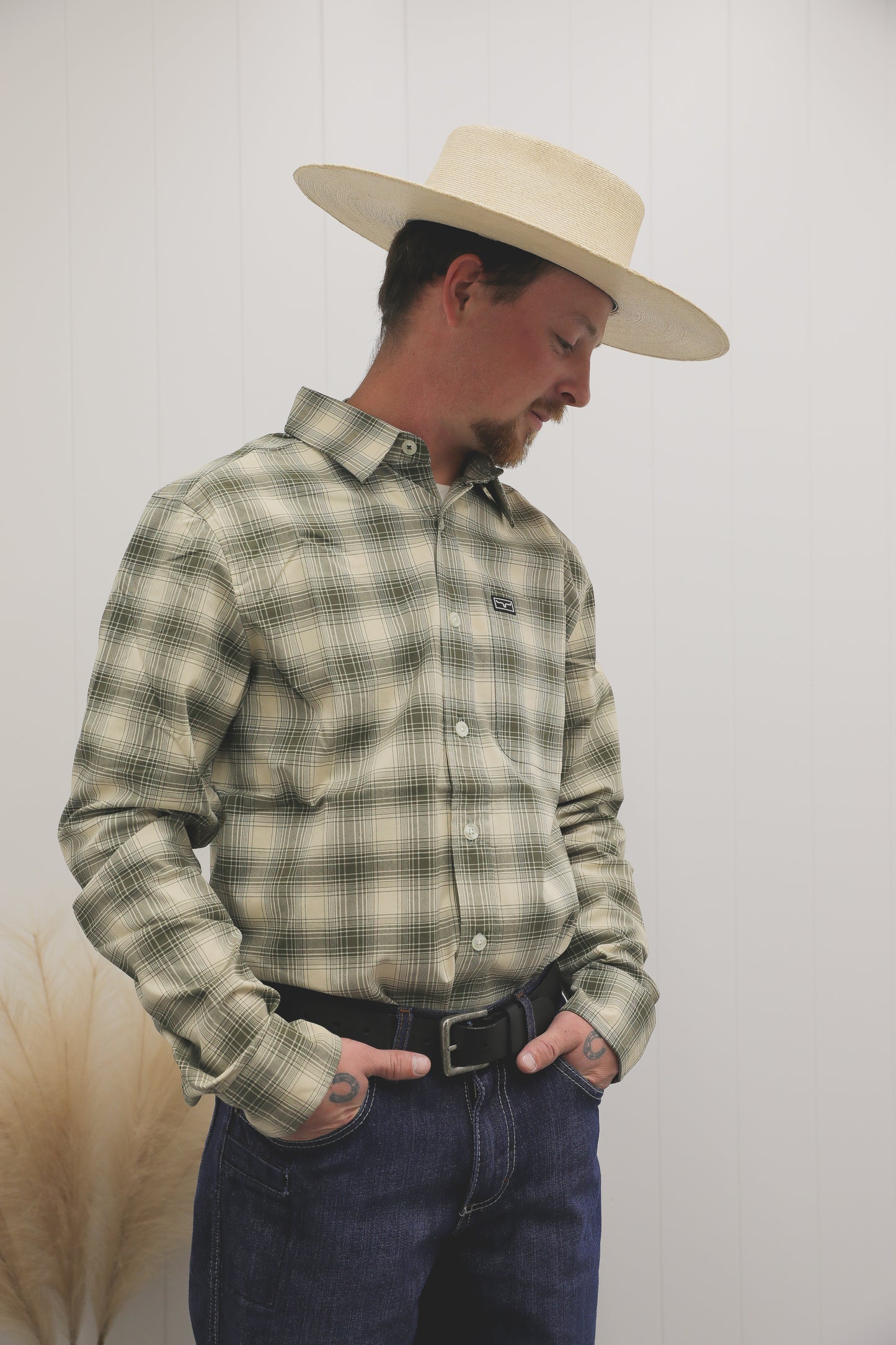 KIMES MENS LODEN BUTTON UP