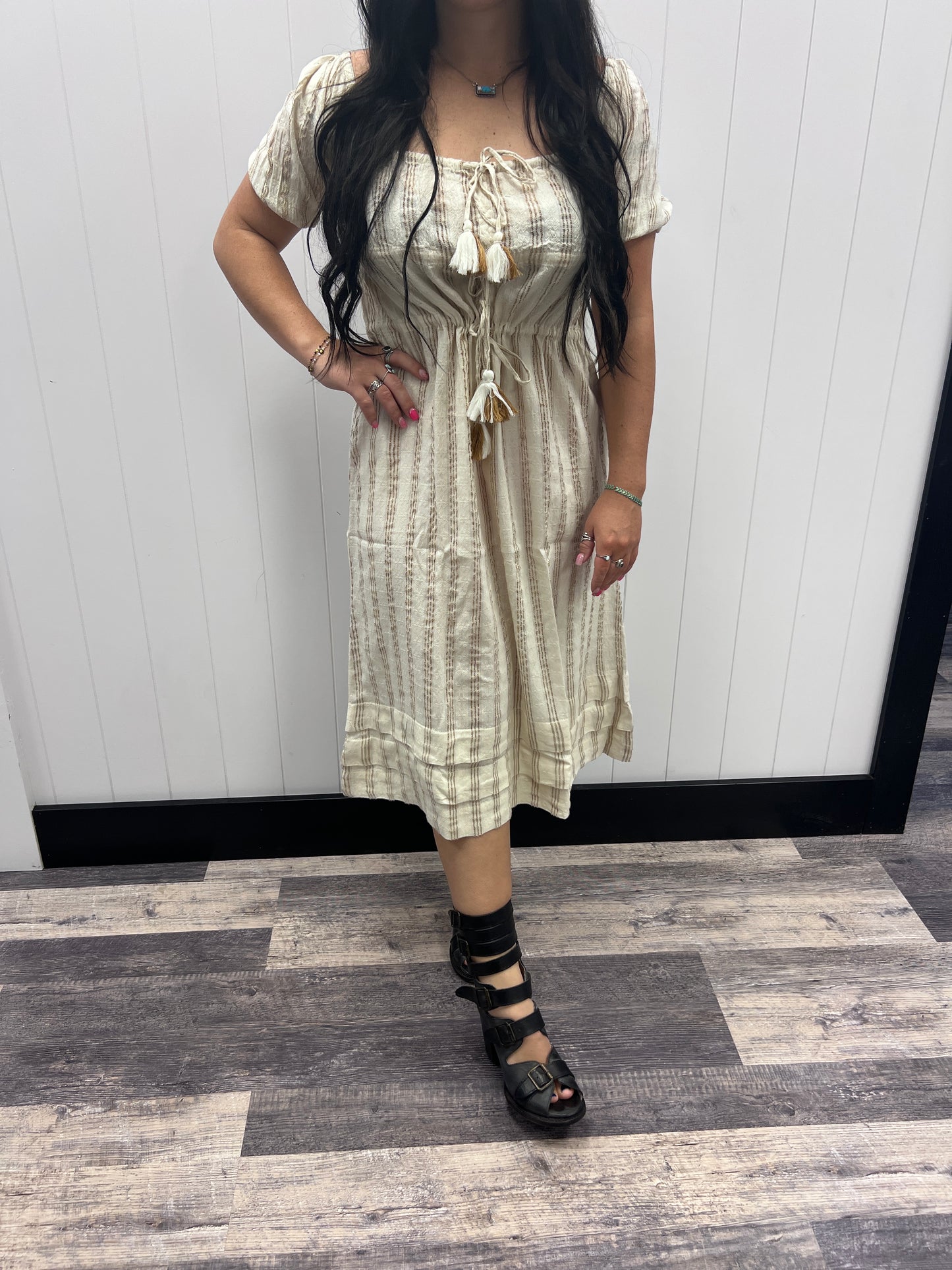 STRIPED HEIDI DRESS