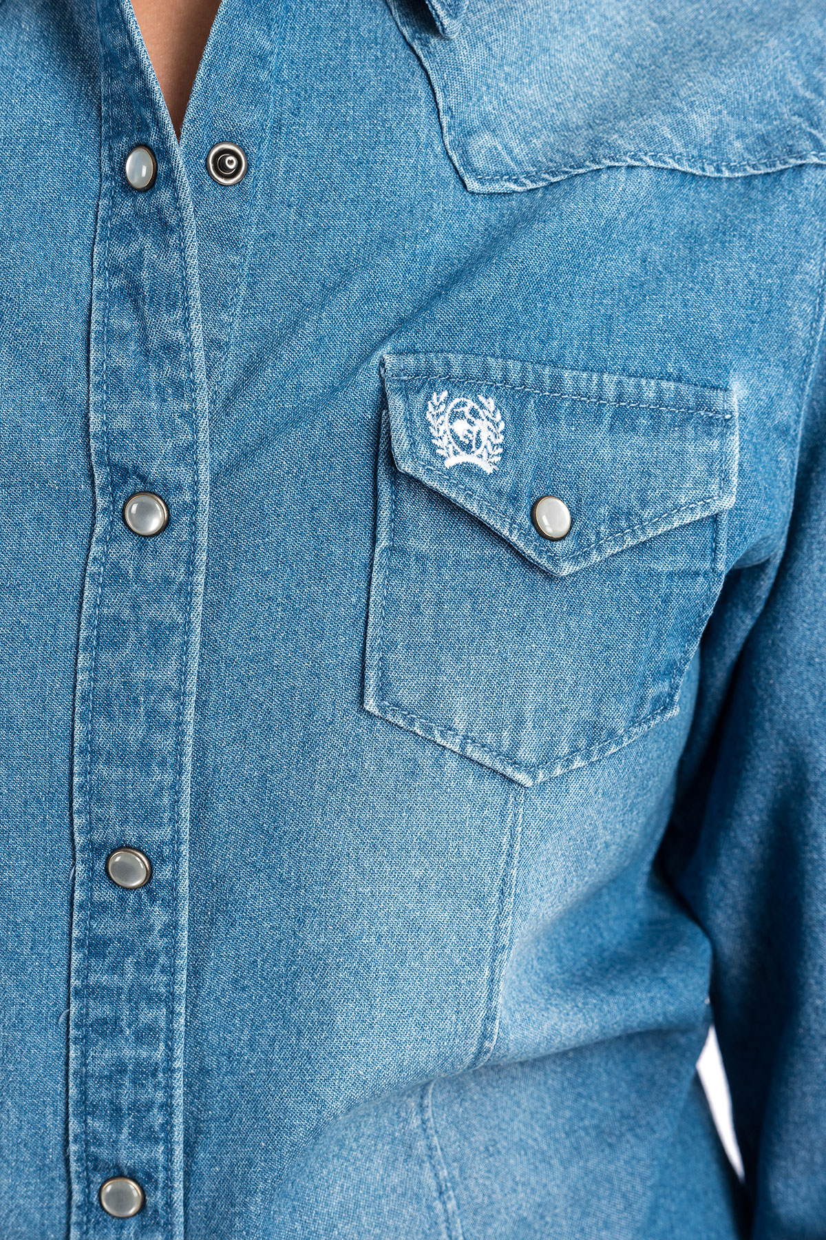 WOMENS CINCH L/S DENIM BUTTON UP