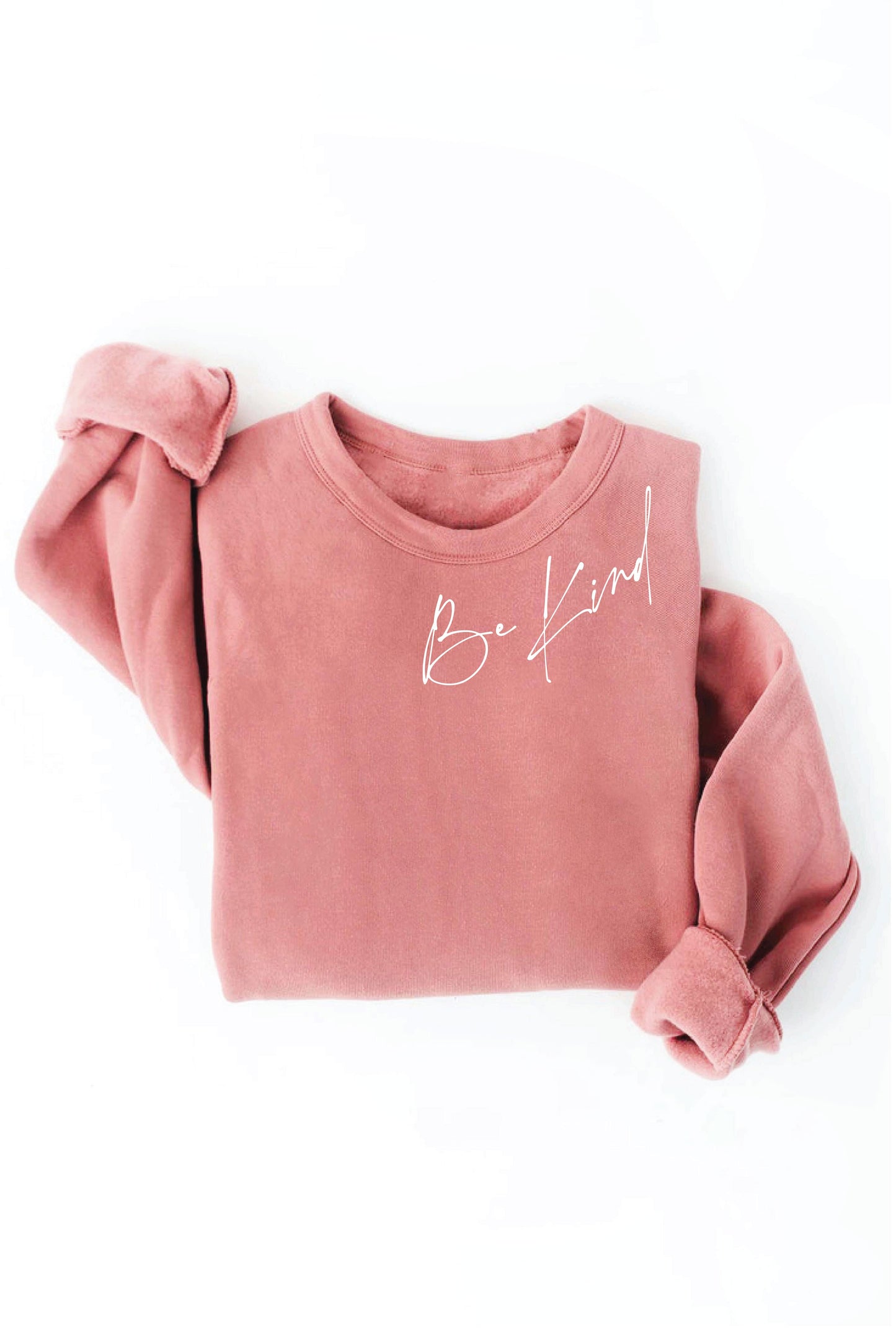 BE KIND MAUVE CREW NECK SWEATSHIRTS