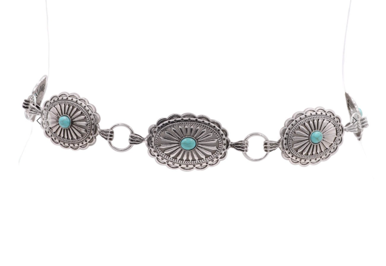 METAL WESTERN CONCHO BELT