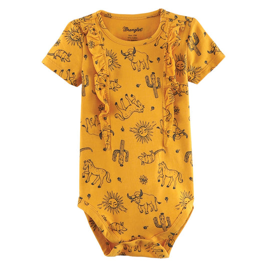 WRANGLER BABY MUSTARD BODYSUIT