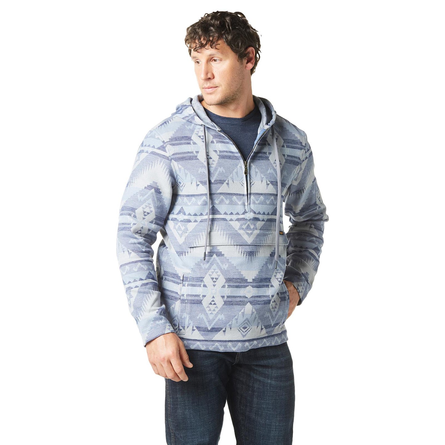 WRANGLER MEN 1/4 ZIP OCEAN CAVERN PULLOVER