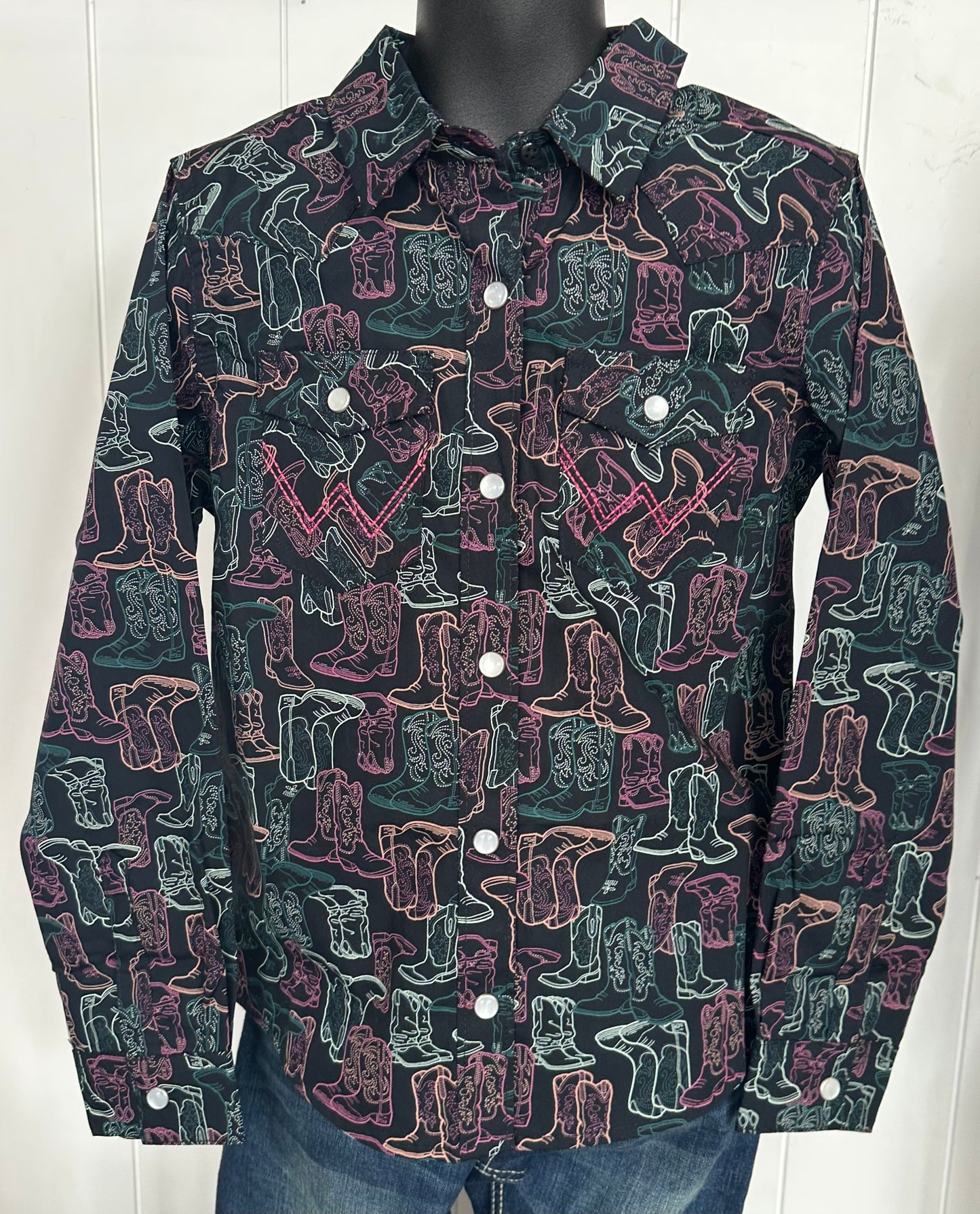 WRANGLER GIRLS WESTERN BLACK TOP