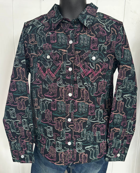 WRANGLER GIRLS WESTERN BLACK TOP