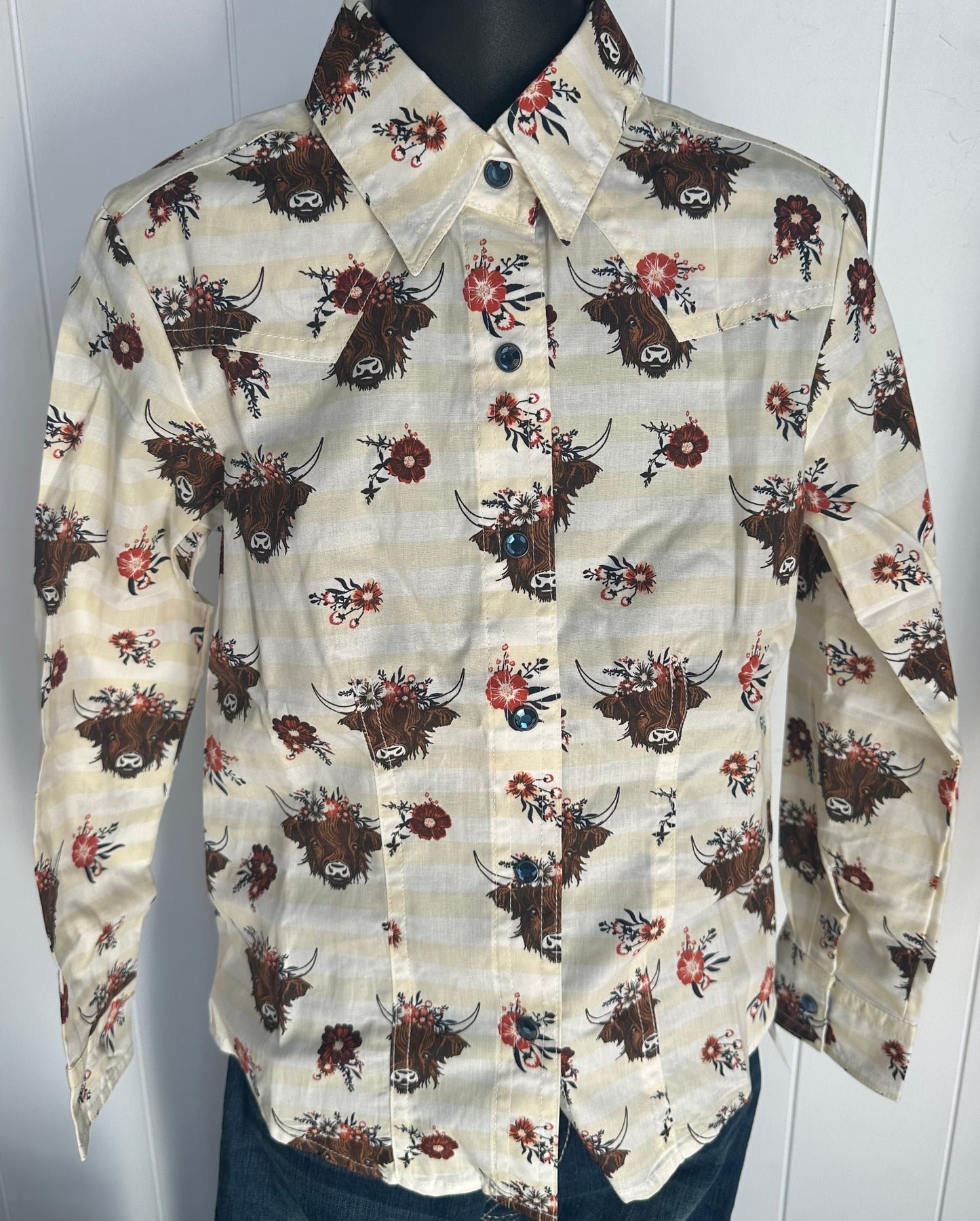 CRUEL DENIM GIRLS HIGHLANDER L/S BUTTON DOWN