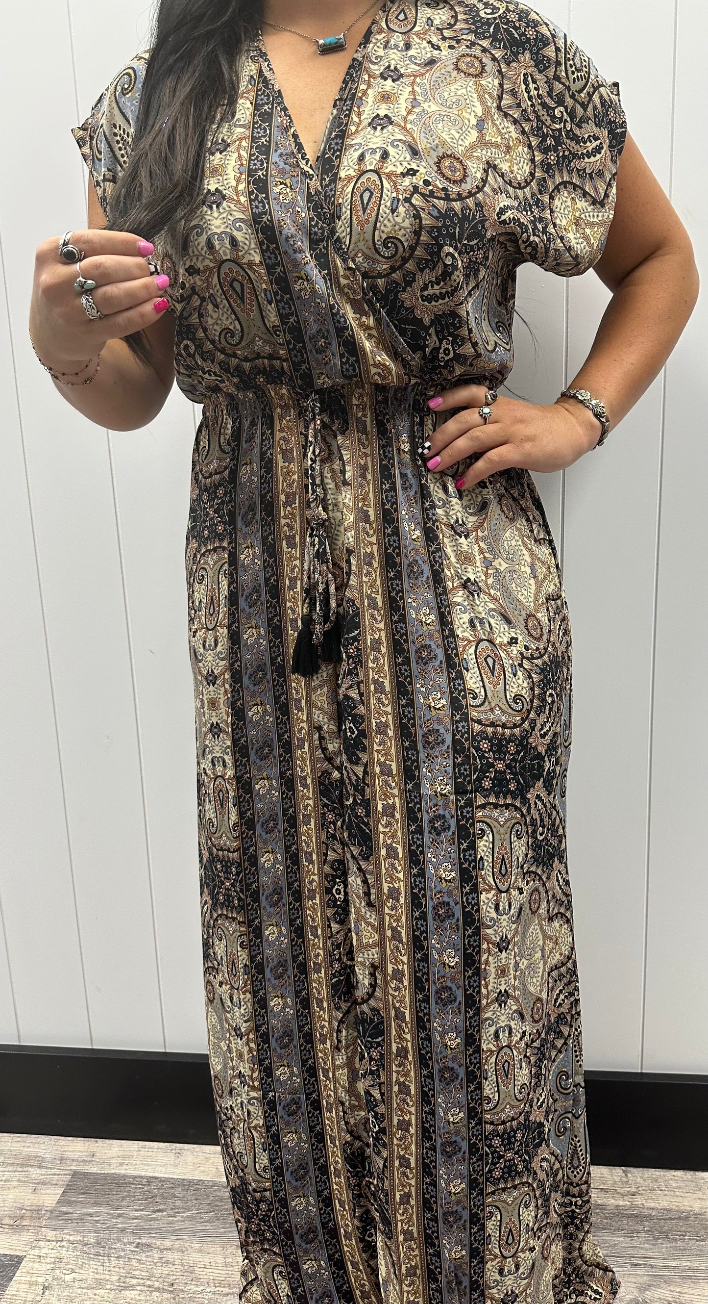 ESHE SILK BLEND WRAP DRESS SS