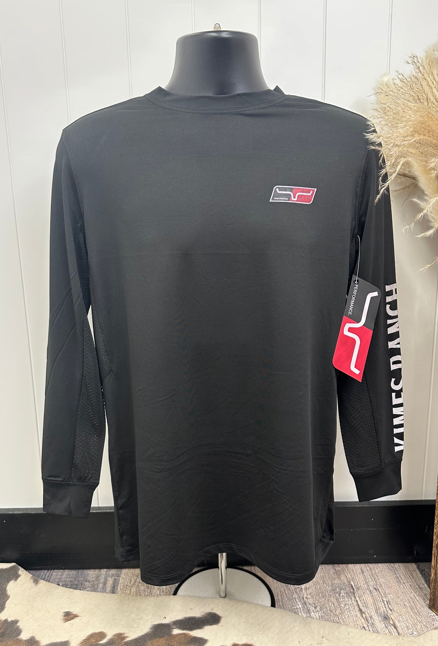 KIMES RANCH MENS K1 BLACK LONG SLEEVE