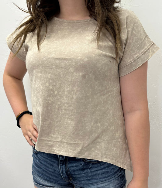 STONE ACID WASHED TEE