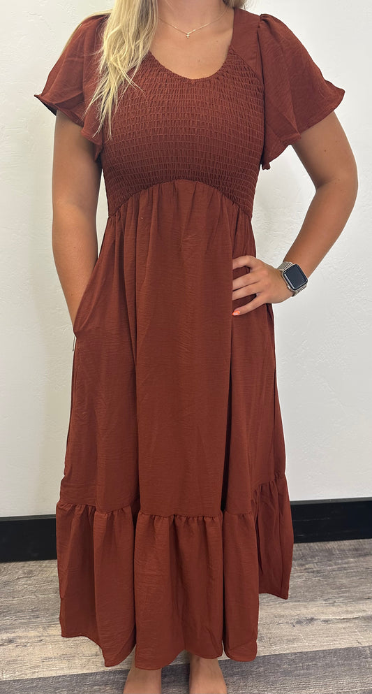 KENDALL IN AUTUMN SPICE DRESS