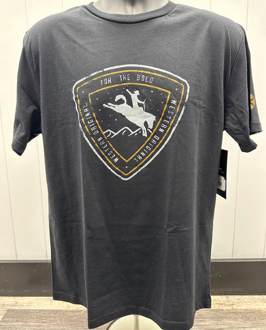 HOOEY MENS BLACK SUMMIT CREW T-SHIRT