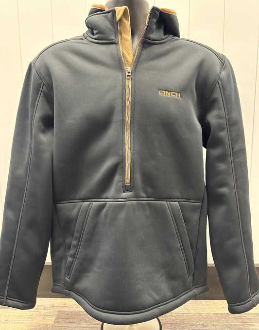 CINCH MENS BLACK PULLOVER BROWN COLLAR