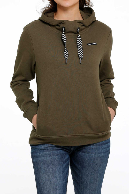 CINCH WOMENS OLIVE GREEN HOODIE