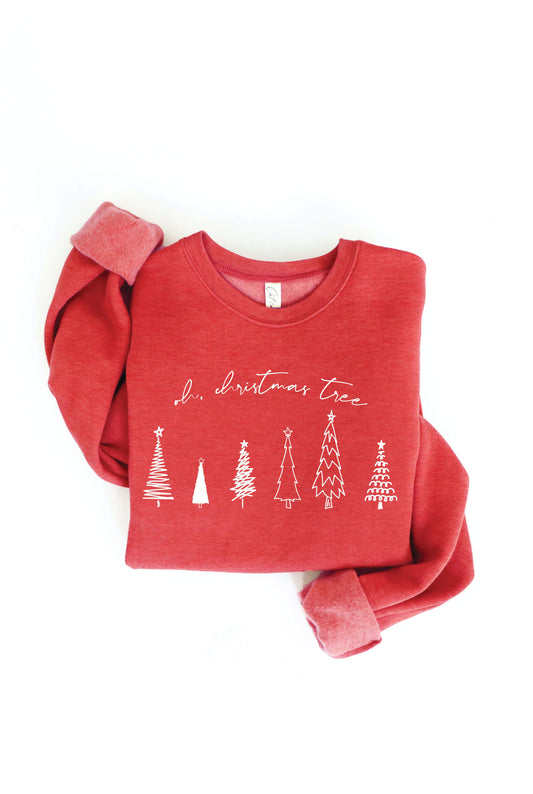 OH CHRISTMAS TREE CREW NECK SWEATSHIRTS