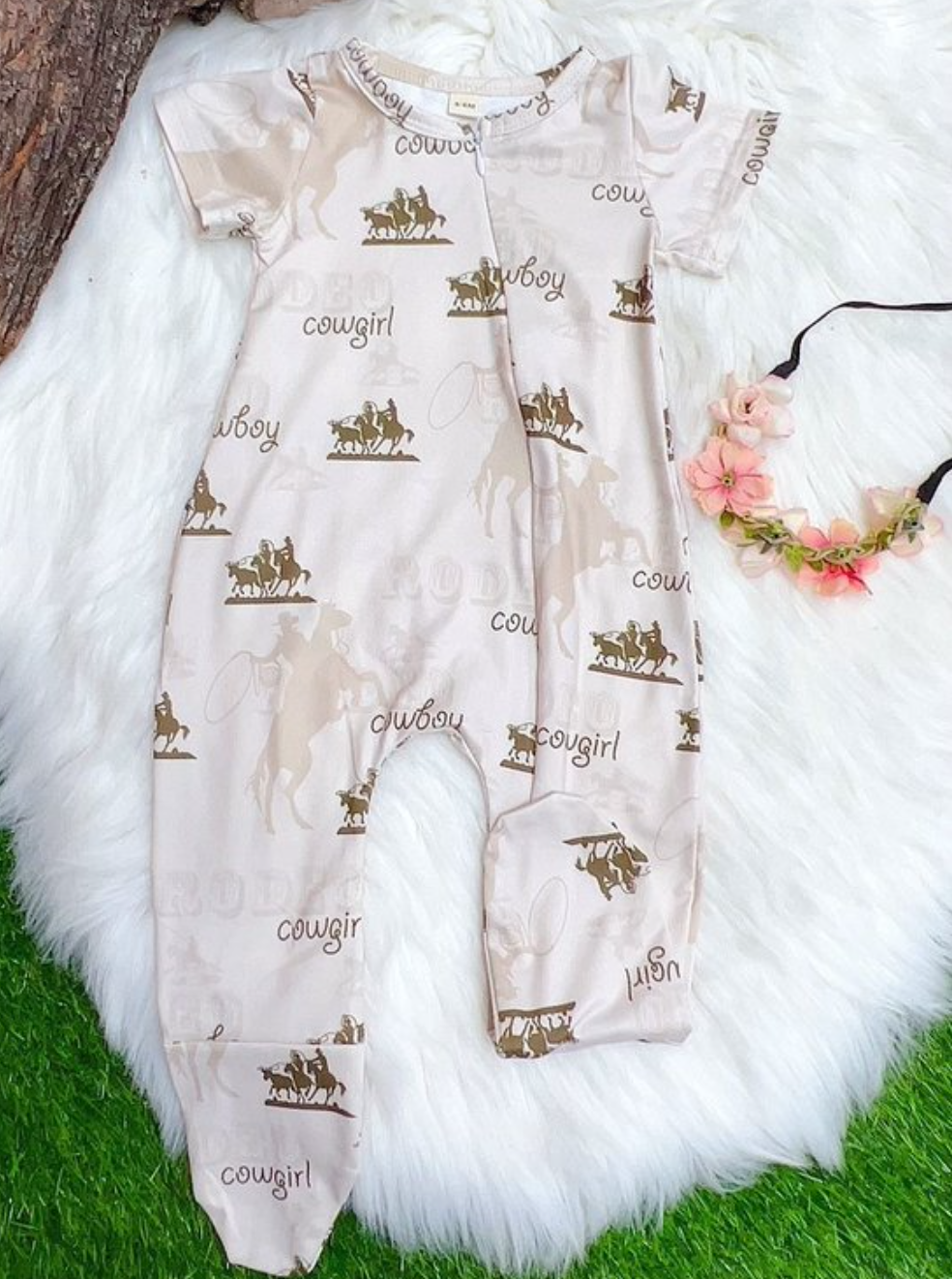 COWBOY/COWGIRL BABY ONESIE