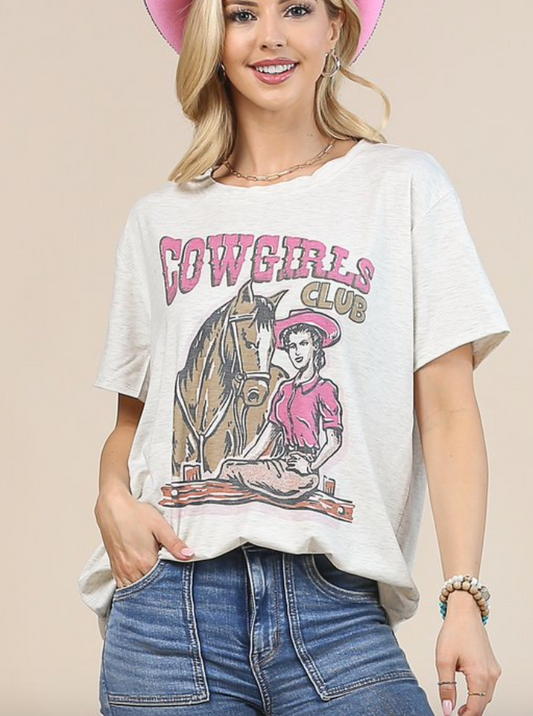 COWGIRLS CLUB RELAXED FIT TEE