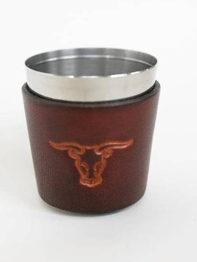 LEATHER WRAPPED SHOT GLASS