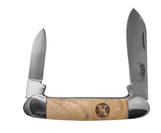 HOOEY HK801 NATURAL WOOD CANOE KNIFE