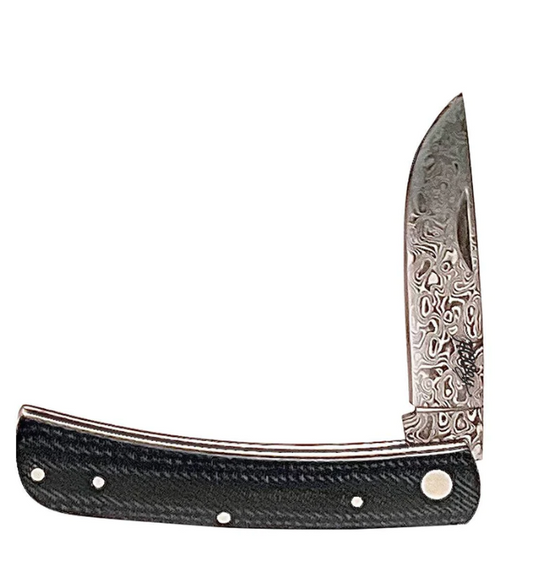 HOOEY HK2102 DENIM DAMASCUS KNIFE