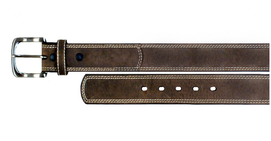 BROWN LEATHER TWISTED X BELT