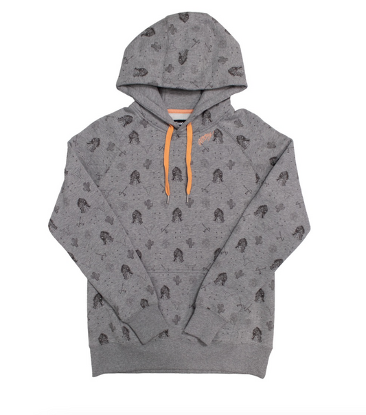 HOOEY WOMENS PLAINS GREY LOGO  HOODIE