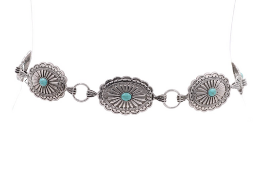 METAL WESTERN CONCHO BELT
