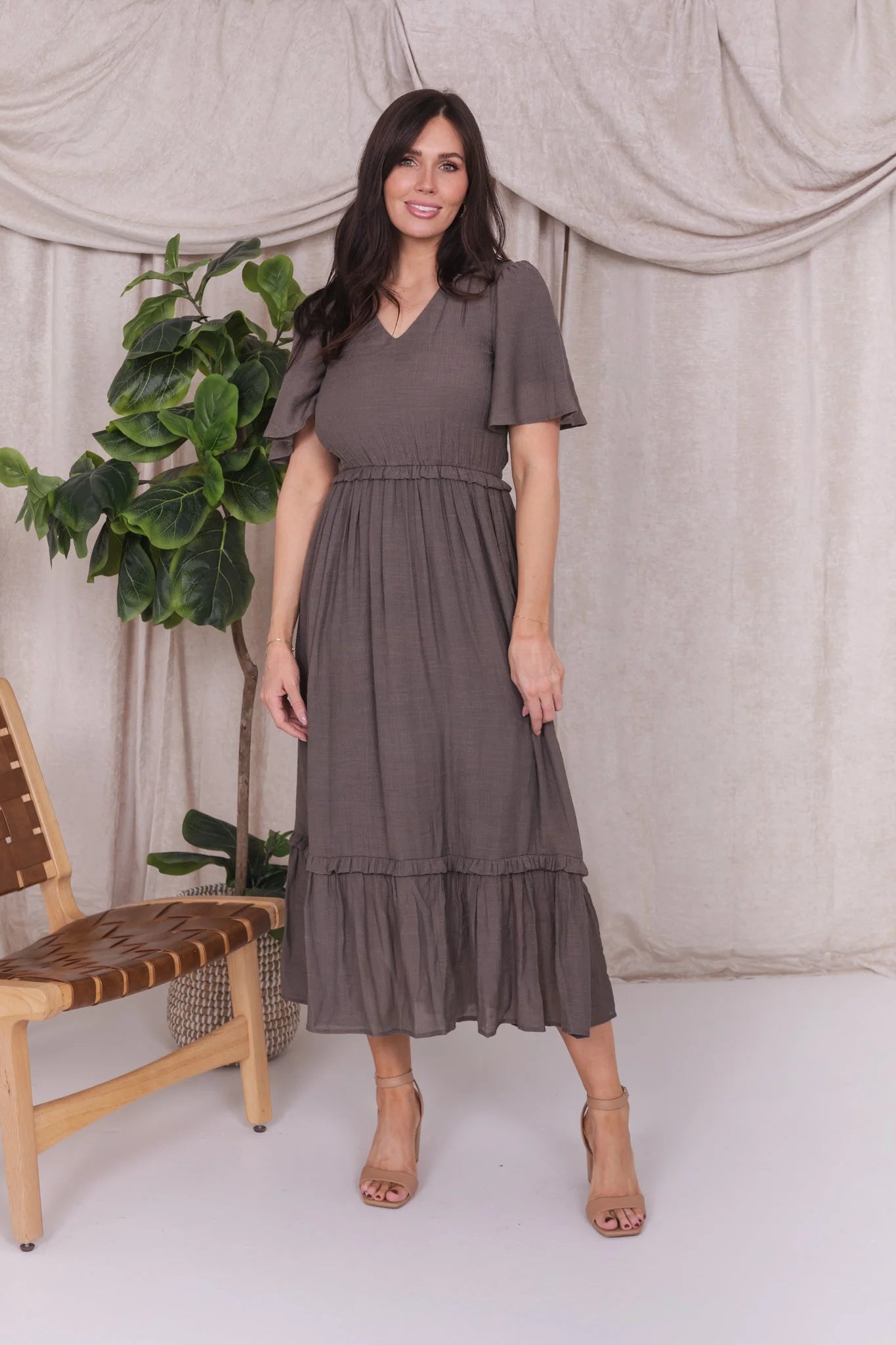 THE TESS DRESS IN FRENCH GRAY