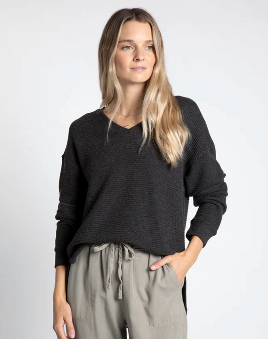 ADELYNN BLACK HEATHER SWEATER